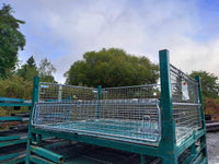 Réemploi  -  Conteneur palette acier grillagé, repliable, dimensions 1590 x 1190 x 740 (réemploi)