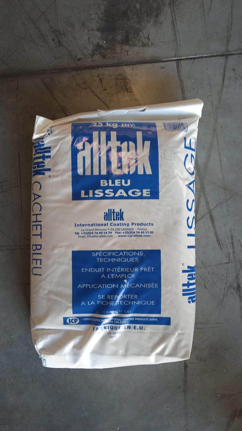 Cloison, isolation (réemploi)  -  Sac d'enduit lissage Alltek - 25kg (surplus de chantier)