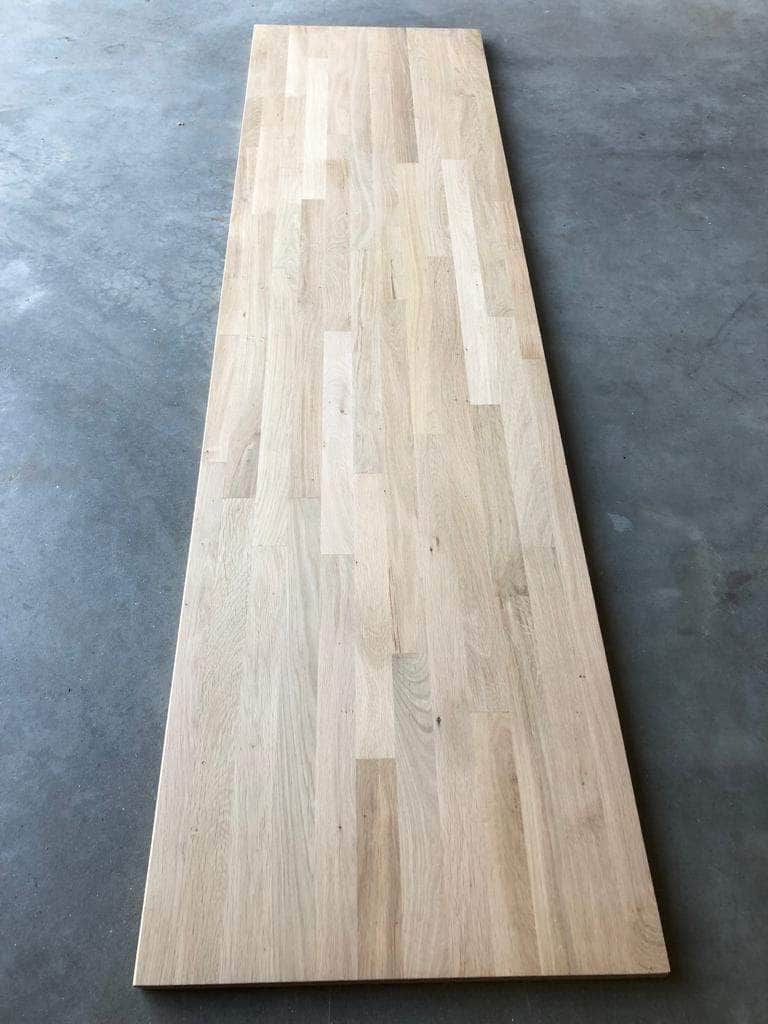 Bois remis en état (réemploi)  -  Panneau bois 250x70 cm, ép. 32 mm, fabriqué à partir de vieux parquet chêne de récupération