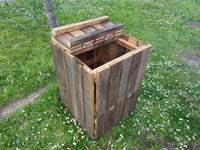 Bois remis en état (réemploi)  -  Composteur en kit, contenance 490 litres, fabriqué à partir de bois de récupération