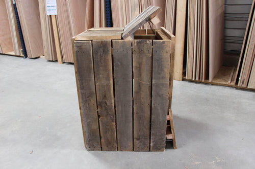 Bois remis en état (réemploi)  -  Composteur en kit, contenance 490 litres, fabriqué à partir de bois de récupération (réemploi)