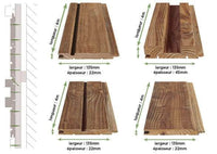 Bardage Douglas  -  Bardage douglas - 22x135 - L=4m (profil Melodik rainure centrale)