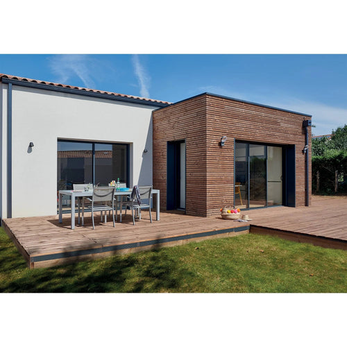 Terrasse  -  Lame de terrasse pin marron classe 4 - 28x145 - L=2,5m (profil Santorin)