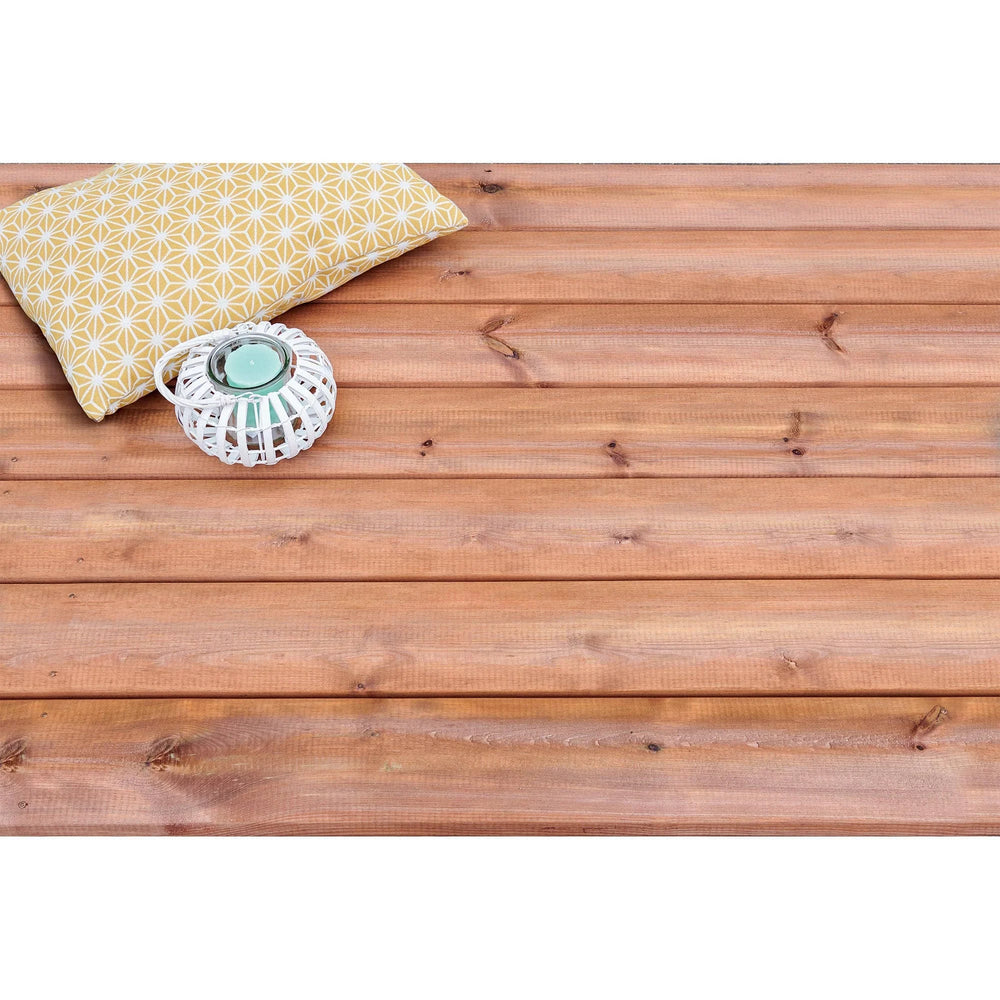Terrasse  -  Lame de terrasse pin marron classe 4 - 28x145 - L=3m (profil Santorin)