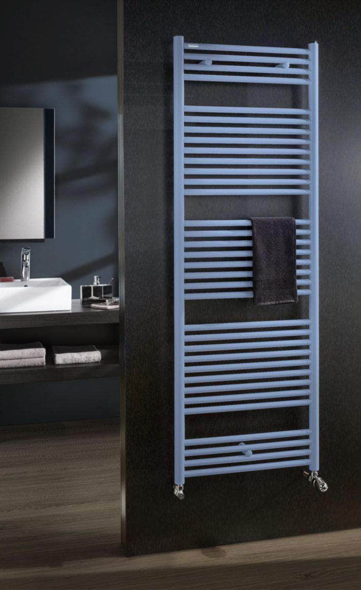 Seche-serviette  -  Sèche-serviette Acova Atoll Spa Eau Chaude, raccordement centré, 716W (dT50), Haut. 1466 mm, Larg. 500 mm, raccordement 4 orifices par le bas