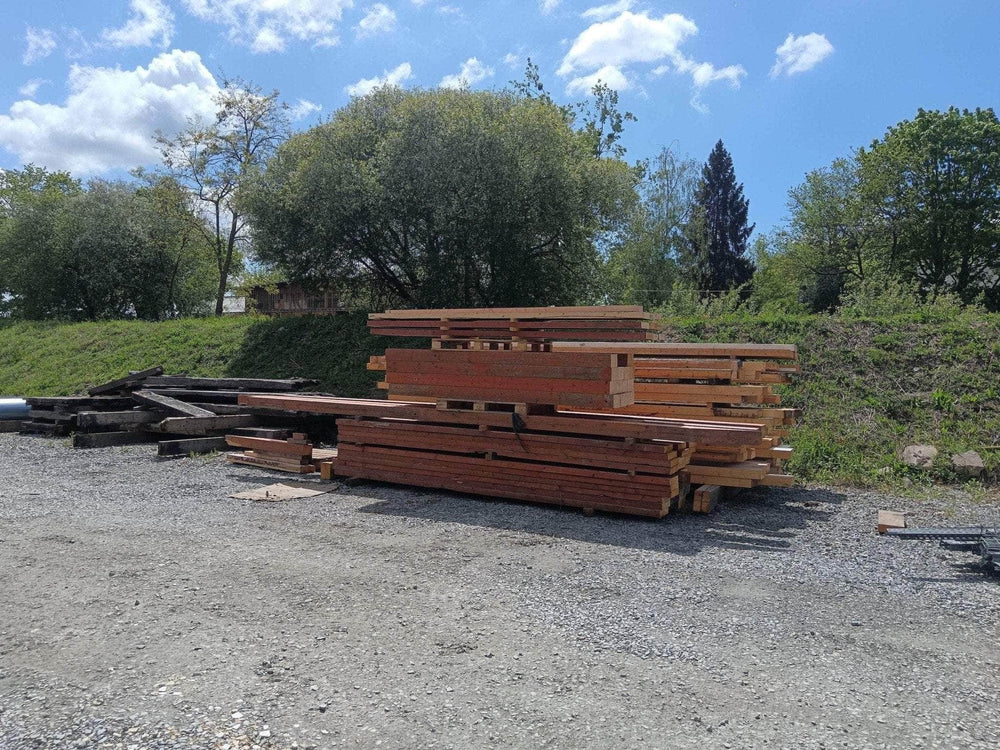 Bois remis en état (réemploi)  -  Poutre rouge 425 x 27 x 6,5 cm  Usage structurel non garantie (réemploi)