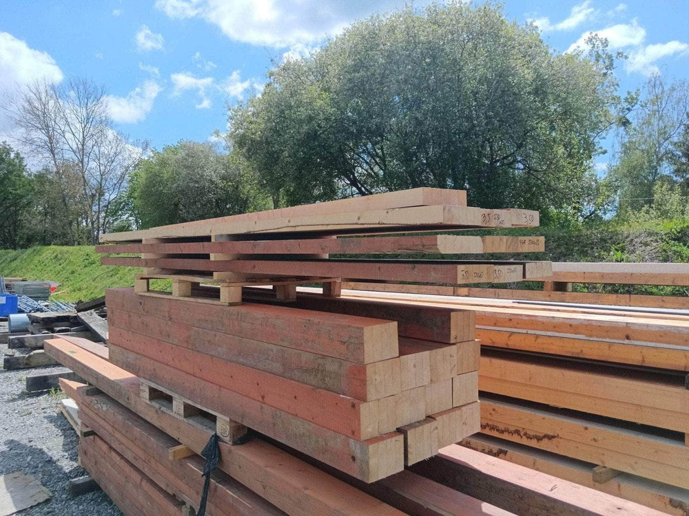 Bois remis en état (réemploi)  -  Poutre rouge 3,50 x 23 x 6,5 cm  Usage structurel non garantie (réemploi)