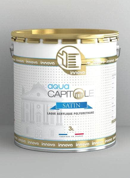 Peinture  -  Peinture Novabat Extérieure Capitole Aqua Satin Blanc 3L