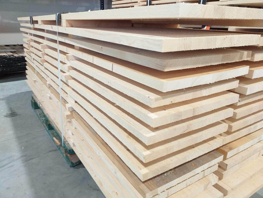 Bois remis en état (réemploi)  -  Tablette - Lamellé collé - Raboté 2 faces - 2500 x 380 x 22 mm (réemploi)