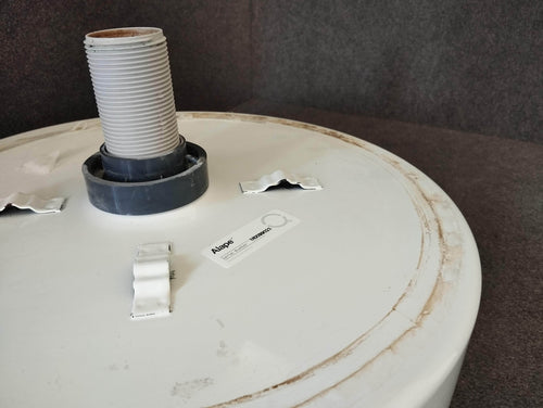 Sanitaires (réemploi)  -  Vasque à poser ronde ALAPE acier vitrifié blanc diamètre 37,5cm  (réemploi)