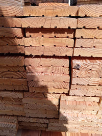 Lame de terrasse bombée douglas classe 3 - 27x140 - L=4m — vue 5