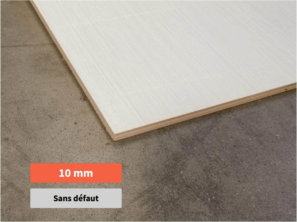 Contreplaqué Peuplier  -  Contreplaqué peuplier - 2500 x 1220 x 10 mm Foxy Ply ISB (sans défaut)