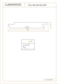 Bardage Epicéa  -  Bardage épicéa classe 3 - 20x142 - L=2,4 m (Thermowood profil Trim)
