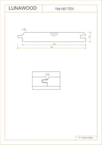 Bardage Epicéa  -  Bardage épicéa classe 3 - 19x140 - L=2,1 m (Thermowood profil TGV)
