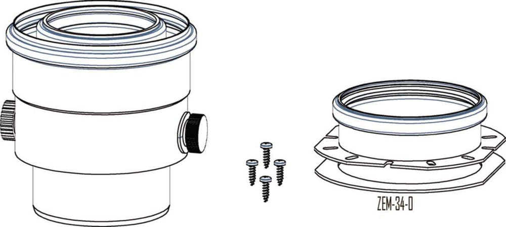 Divers sanitaires  -  Pièce d'adaptation pour cheminée C33 diamètre 60 / 100 80 / 125 réf. 7716900718 BOSCH HOME COMFORT