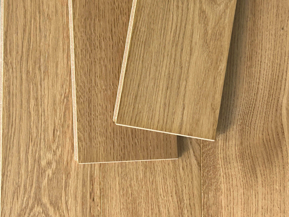 Parquet Contrecollé  -  Contrecollé chêne couleur Umber - rainure-languette gamme Corto finition Rustic Light - 1190 x 122 x 10(2) mm - Cabbani