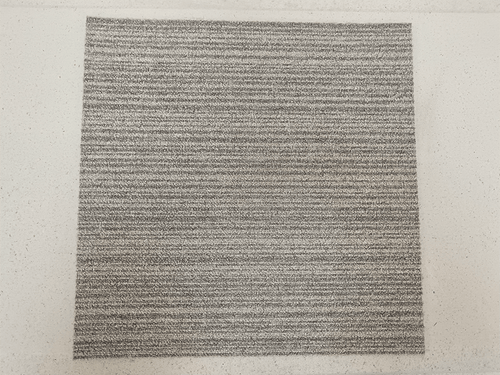 Sols (réemploi), sols, réemploi, moquette  -  Dalle de moquette gris clair à rayure 50x50 cm