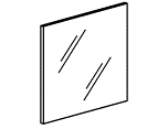 Miroir Salle de Bain  -  Miroir sur panneau 900 x 650 mm chêne - sans éclairage Procasa Lyndon - Réf. SLS1-SP-09