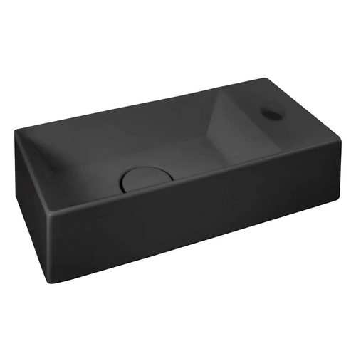 Lavabo  -  Lave-mains noir mat 45x20cm Xenz-bado Rosa - Réf. AL8111-ZWM