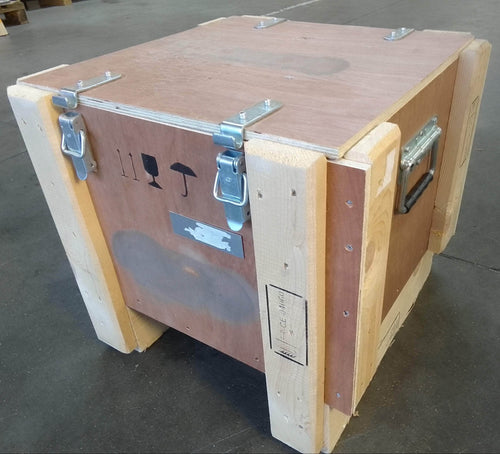 Bois brut (réemploi)  -  Caisse de transportcontreplaqué - 48x48x44 cm