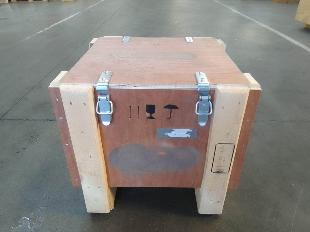 Bois brut (réemploi)  -  Caisse de transportcontreplaqué - 48x48x44 cm