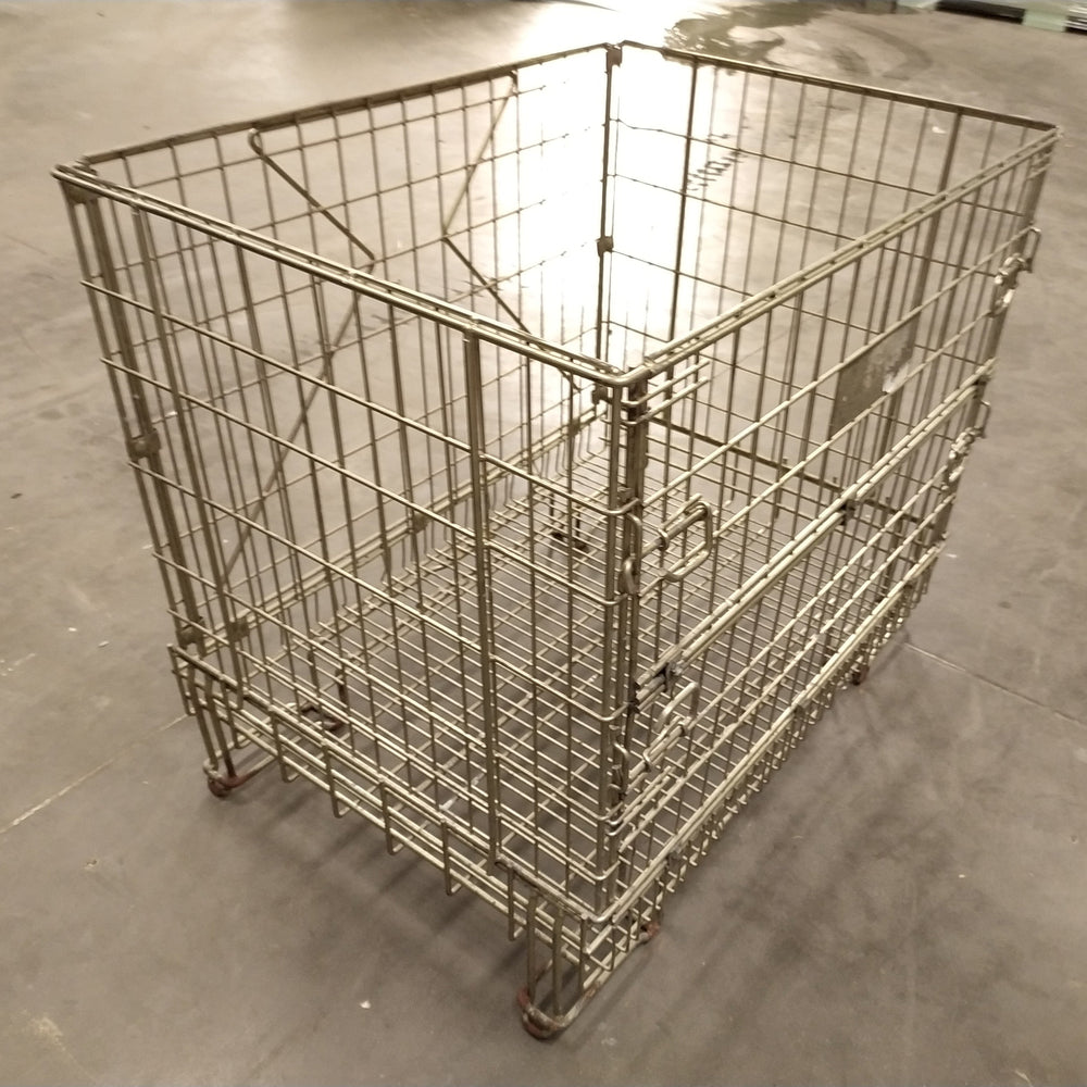 Caisse palette grillagée pliable acier  - 1100 x 800 x 1000 mm