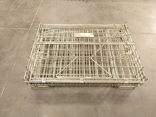 Caisse palette grillagée pliable acier  - 1100 x 800 x 1000 mm