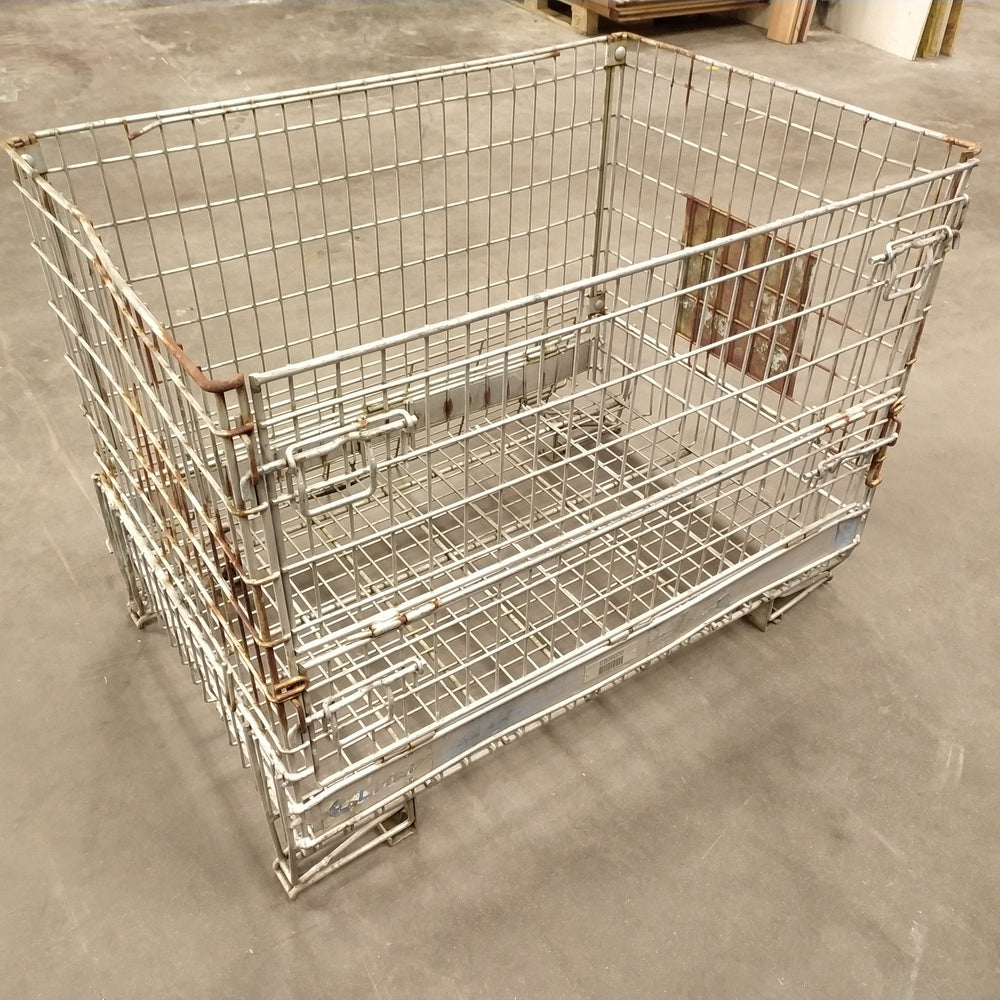 Caisse palette grillagée pliable acier  - 1150 x 800 x 900 mm