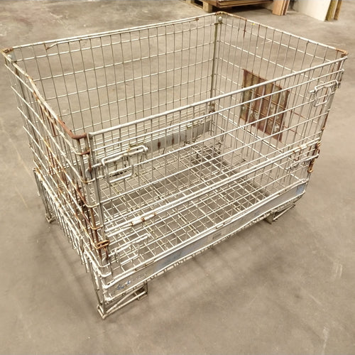 Caisse palette grillagée pliable acier  - 1150 x 800 x 900 mm