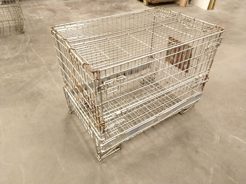 Caisse palette grillagée pliable acier  - 1150 x 800 x 900 mm
