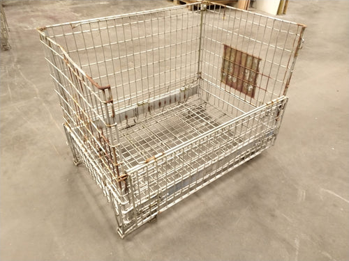 Caisse palette grillagée pliable acier  - 1150 x 800 x 900 mm