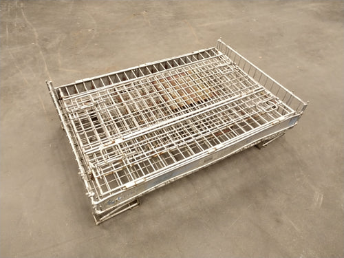 Caisse palette grillagée pliable acier  - 1150 x 800 x 900 mm