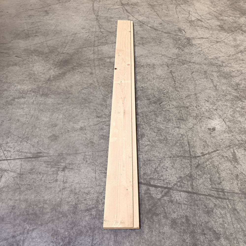 Planche epicéa bois massif - 20 x 145 - L=1.9m (raboté 4 faces + feuillure 24×5)