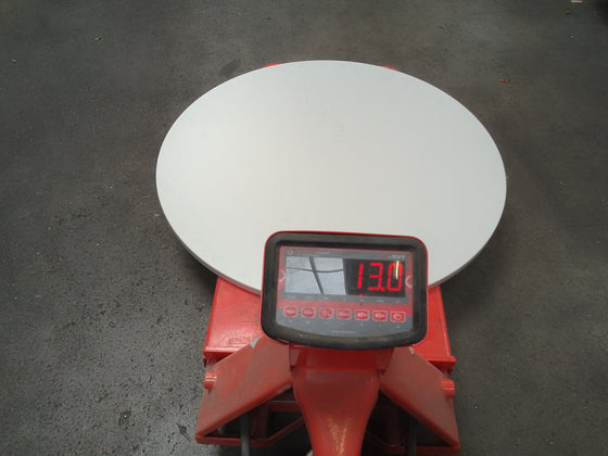 Plan de travail aggloméré décor varié (blanc et bois) - Diamètre 1000 mm table ronde