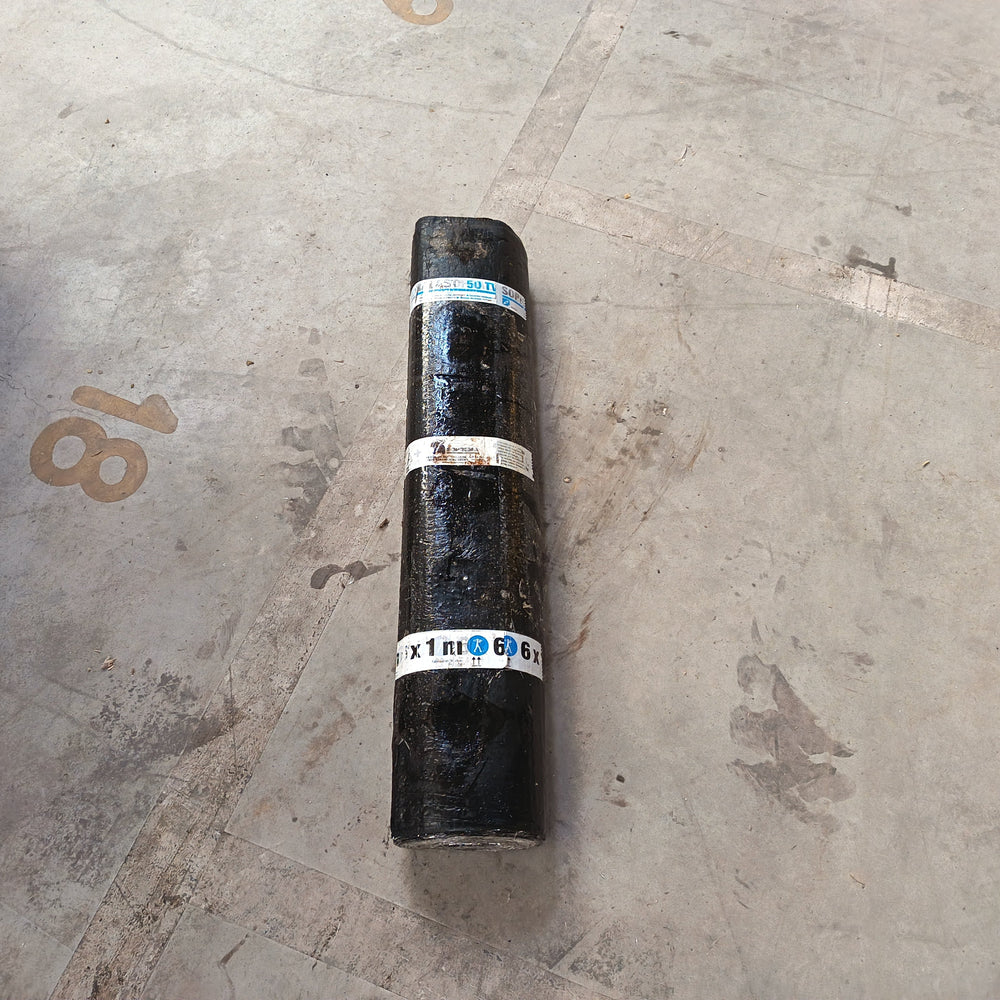 Membrane étanchéité noir - 6000 x 1000 mm - Ep=3mm (Sopralast 50 TV alu)