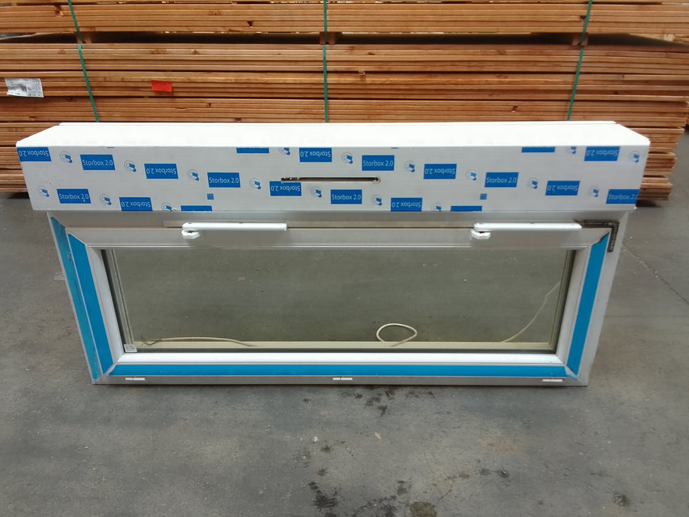 Fenêtre PVC blanc 9016 satine classe 1 - 550 x 1500 mm - Bouvet Thermience droite VRI