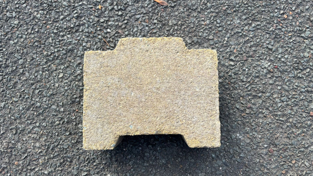 Pavé autobloquant jaune béton - 200 x 145 mm - Ep=80mm