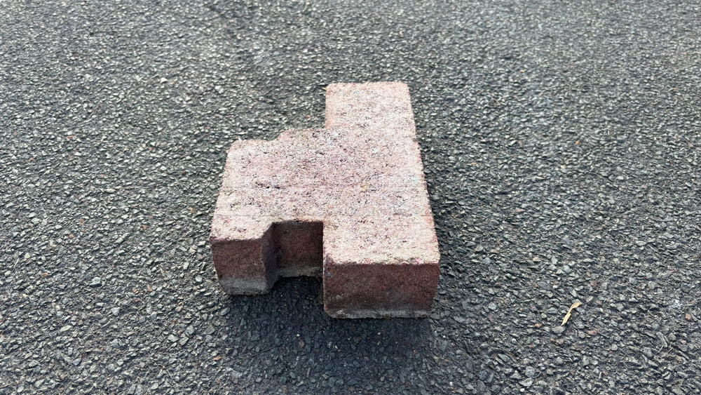 Pavé autobloquant rouge béton - 290 x 200 mm - Ep=80mm (rive)