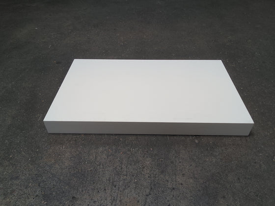 Tablette aggloméré blanc - 665 x 395 x 60 mm — vue 4