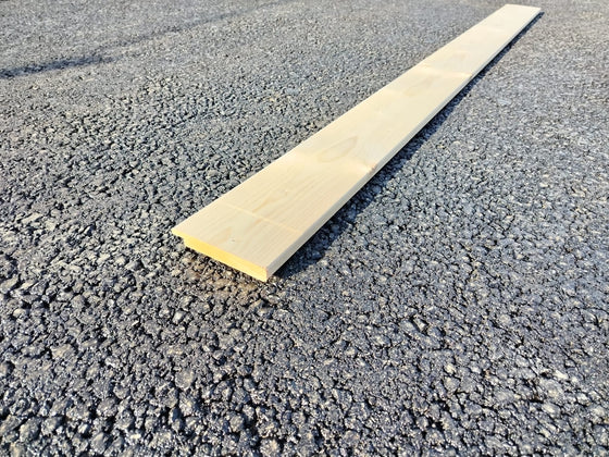 Planche epicéa bois massif - 20 x 140 - L=1.95m (bord arrondi + feuillure 18×11)