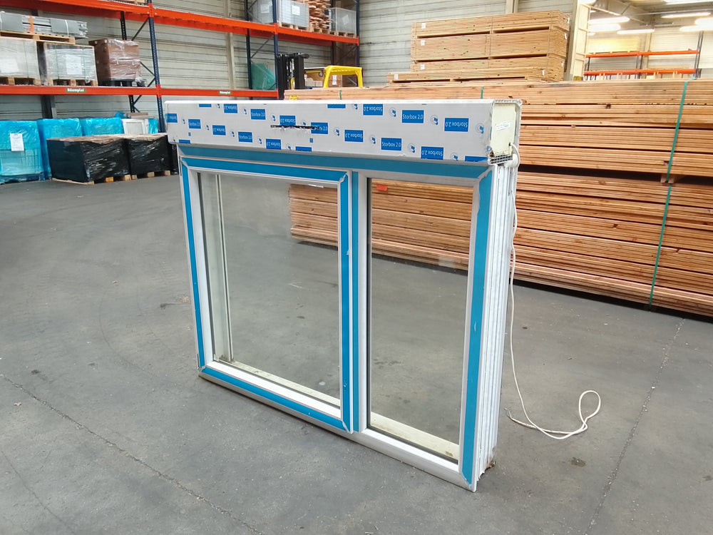 Fenêtre PVC blanc 9016 satine classe 1 - 1150 x 1500 mm - Bouvet Thermience gauche VRI