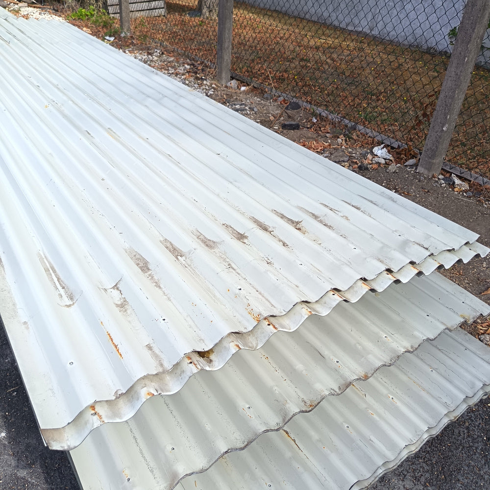 Bardage acier blanc - 6000 x 1050 mm (ondulé)