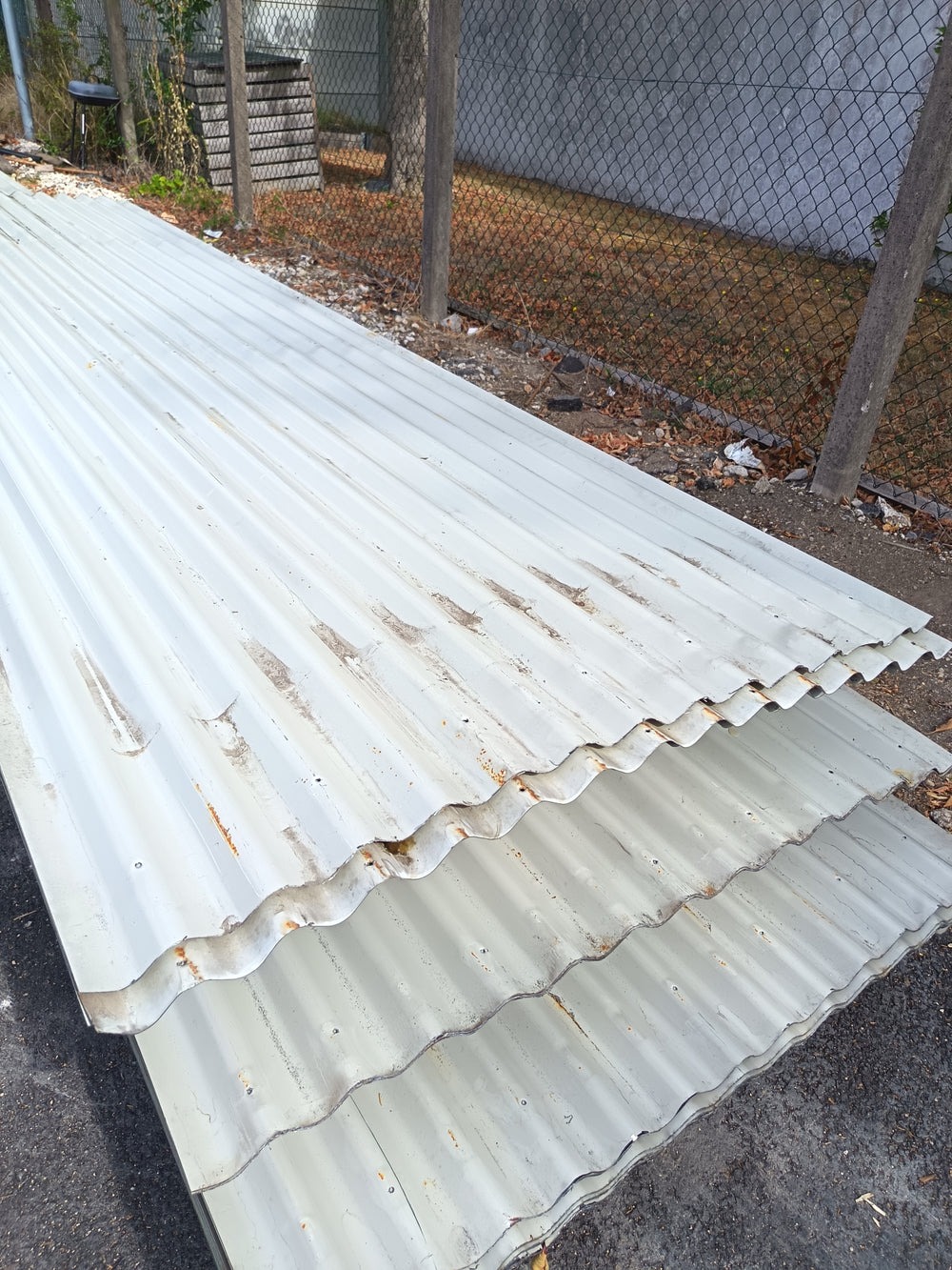 Bardage acier blanc - 4000 x 1050 mm (ondulé)