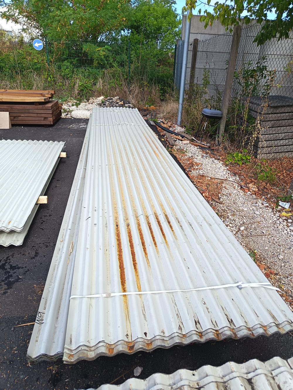 Bardage acier blanc - 6000 x 1050 mm (ondulé)