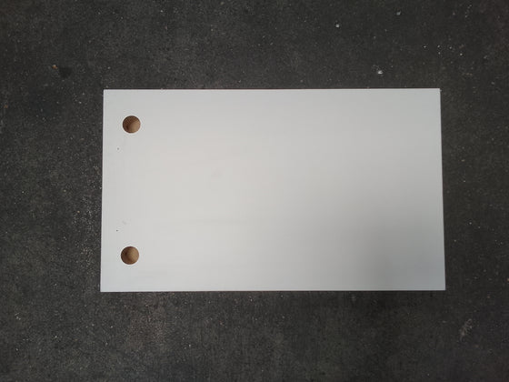 Tablette aggloméré blanc - 665 x 395 x 60 mm — vue 2