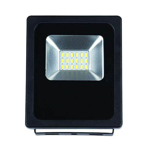 Eclairage  -  Projecteur plat LED Isonoe - Alliage aluminium et verre Noir - 10W 3000k 800lm - IP65 - 115x41x138