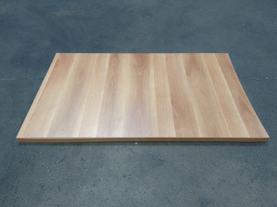 Plan de travail aggloméré décor noyer - 1335 x 800 x 40 mm un bord courbé