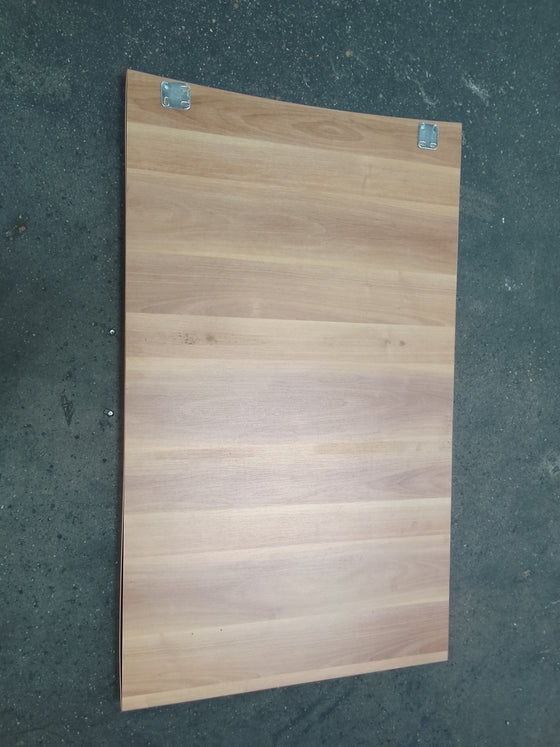 Plan de travail aggloméré décor noyer - 1335 x 800 x 40 mm un bord courbé