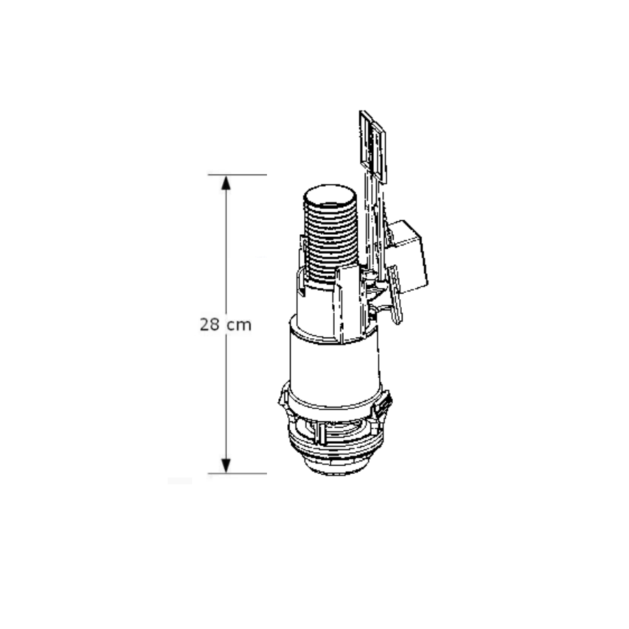 WC  -  Mécanisme de chasse WC pour réservoir Rondo double volume SIAMP