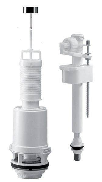 Divers sanitaires  -  Mécanisme spécifique ASP43 bouton chromé pour réservoir aspirambo PORCHER avec robinet réf. 38995410 SIAMP